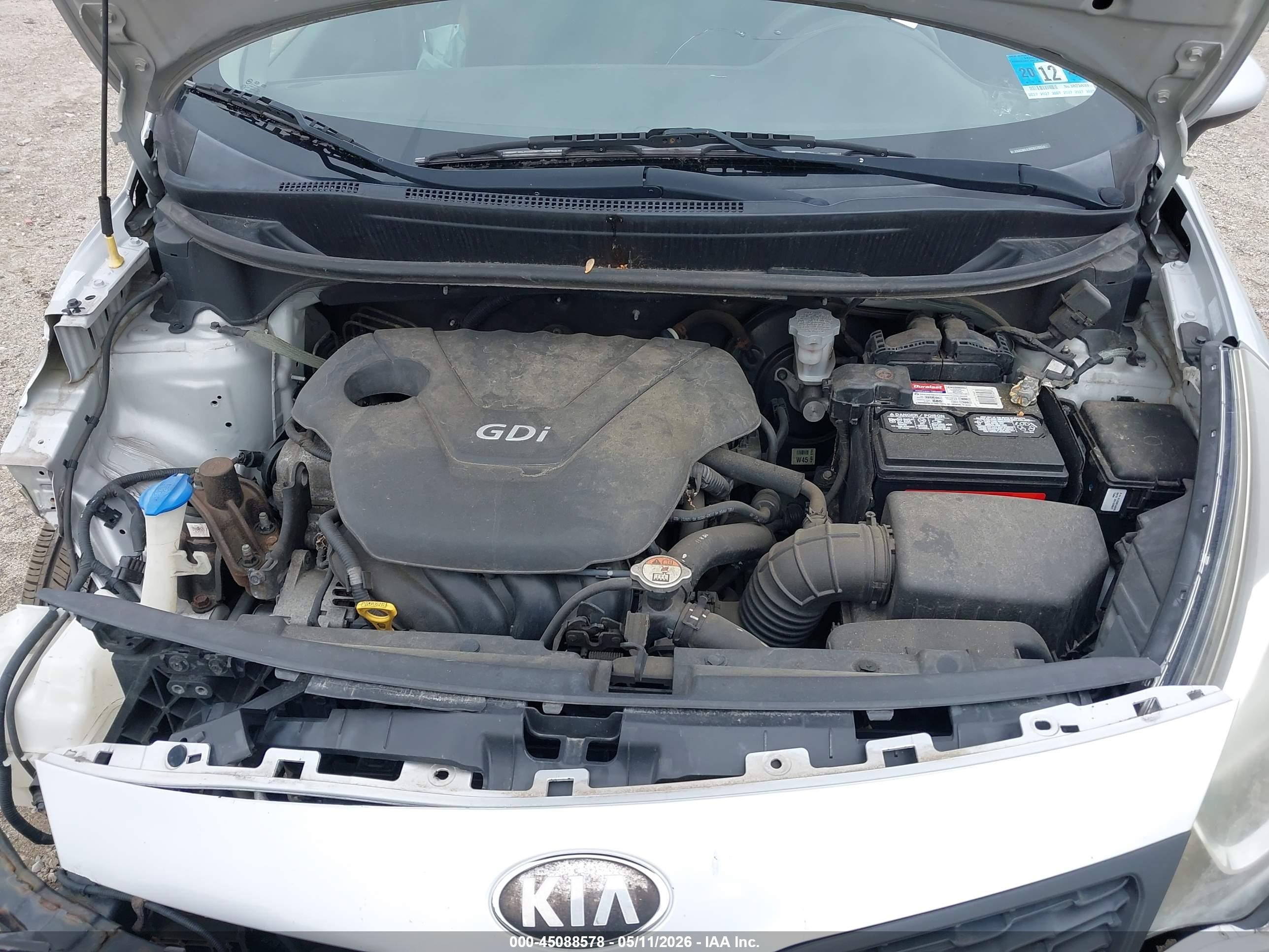 2013 Kia Rio Lx Silver vin: KNADM4A36D6178324