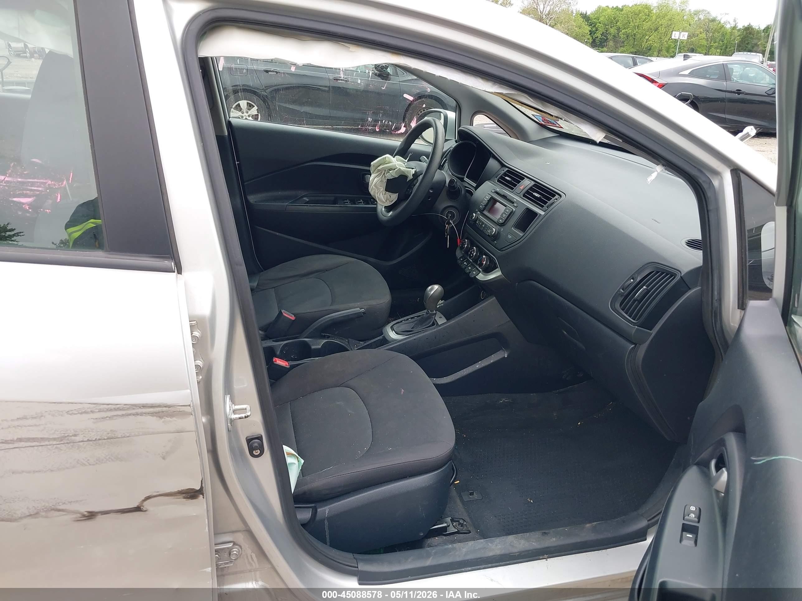 2013 Kia Rio Lx Silver vin: KNADM4A36D6178324