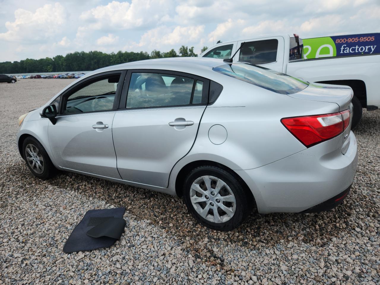 2013 Kia Rio Lx Silver vin: KNADM4A36D6194894