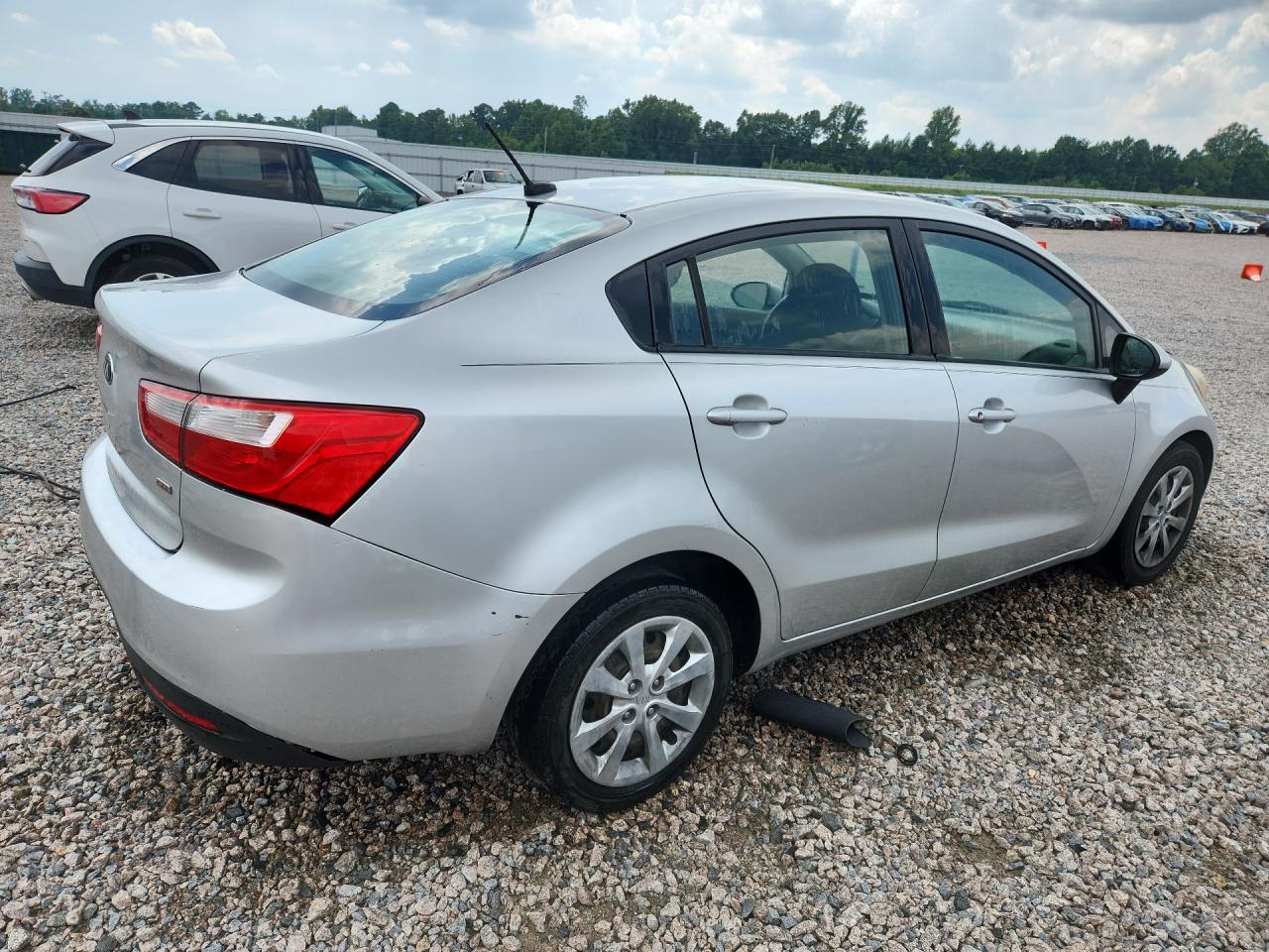 2013 Kia Rio Lx Silver vin: KNADM4A36D6194894