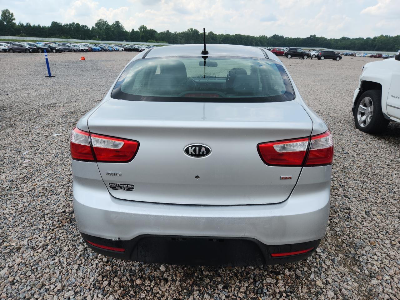 2013 Kia Rio Lx Silver vin: KNADM4A36D6194894