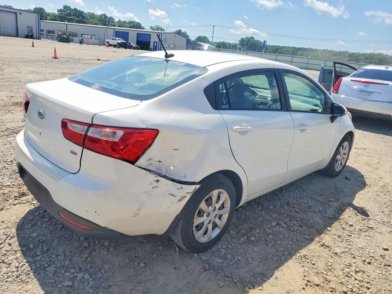 2013 Kia Rio Lx White vin: KNADM4A36D6223696