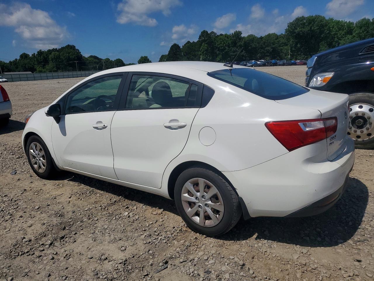 2013 Kia Rio Lx White vin: KNADM4A36D6223696