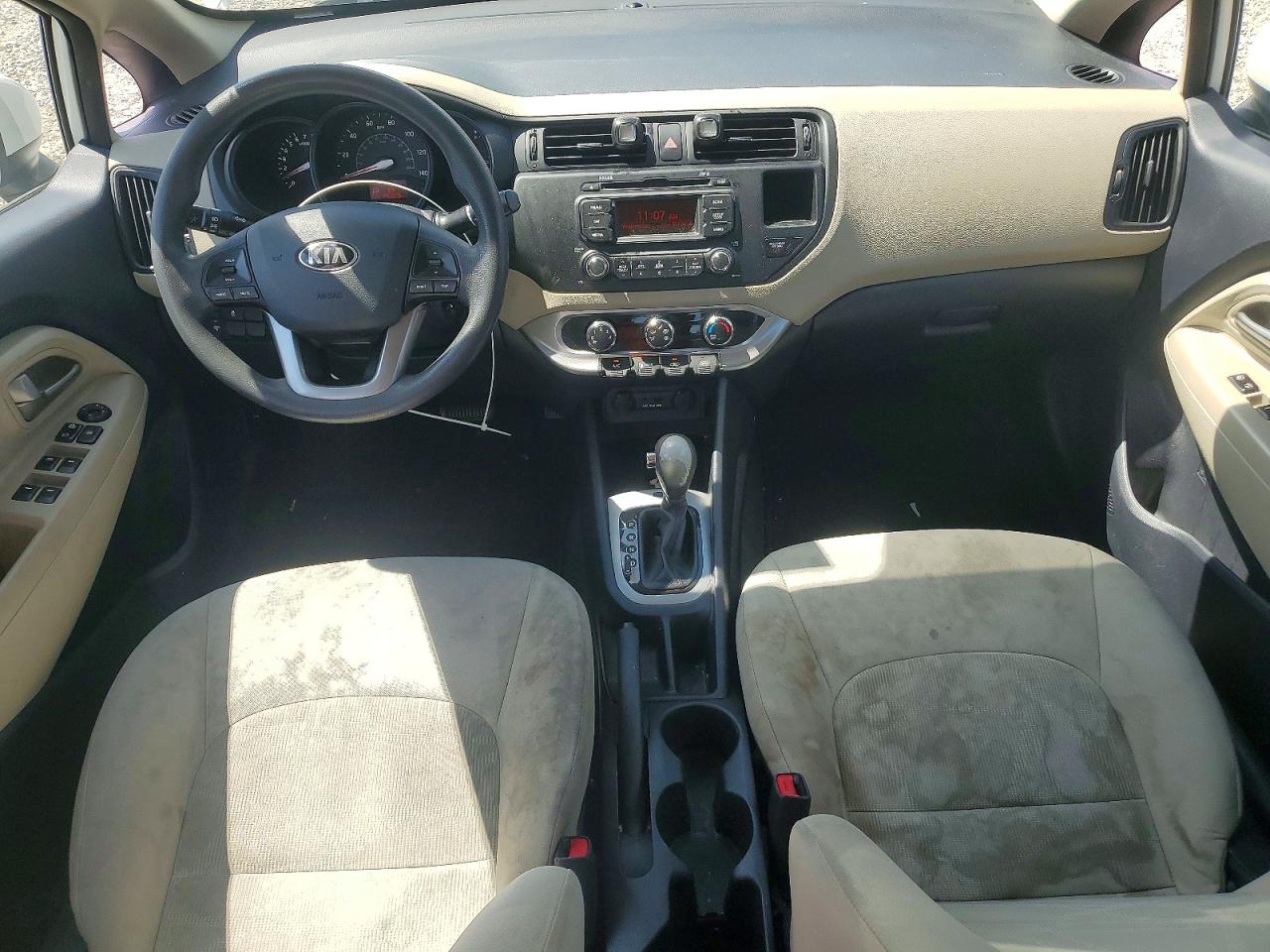 2013 Kia Rio Lx White vin: KNADM4A36D6223696