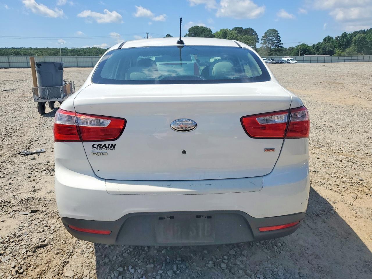 2013 Kia Rio Lx White vin: KNADM4A36D6223696