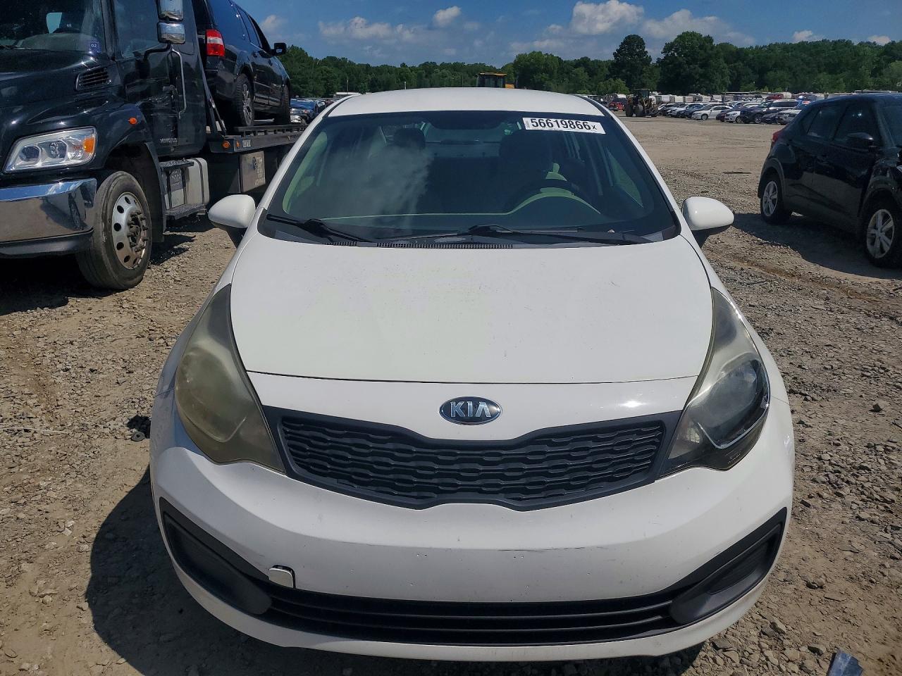 2013 Kia Rio Lx White vin: KNADM4A36D6223696