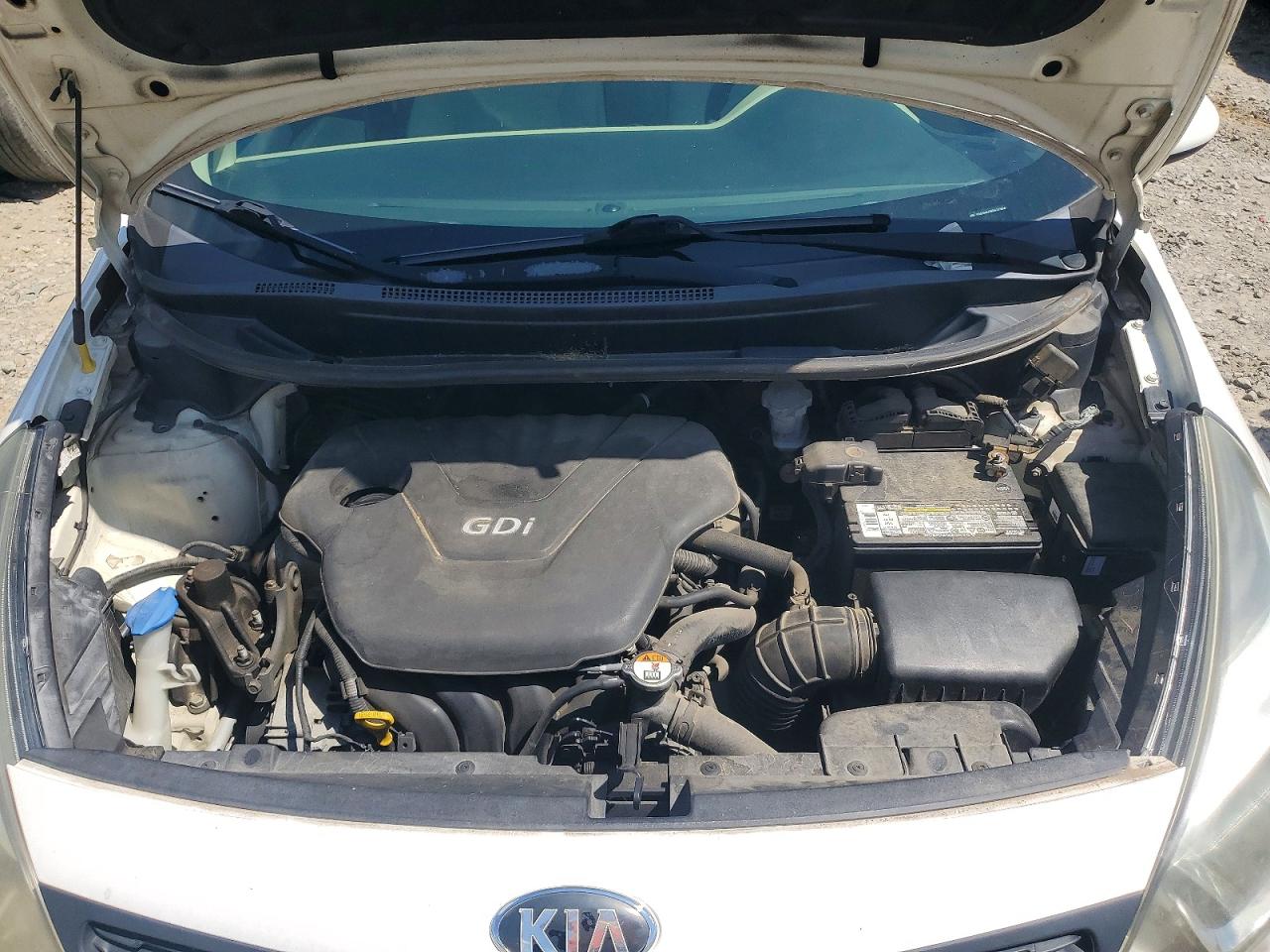 2013 Kia Rio Lx White vin: KNADM4A36D6223696