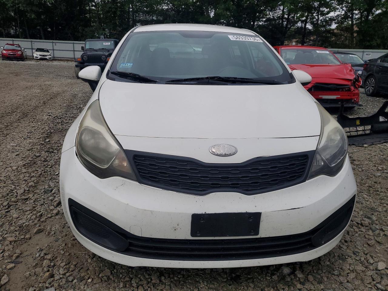 2013 Kia Rio Lx White vin: KNADM4A36D6243303