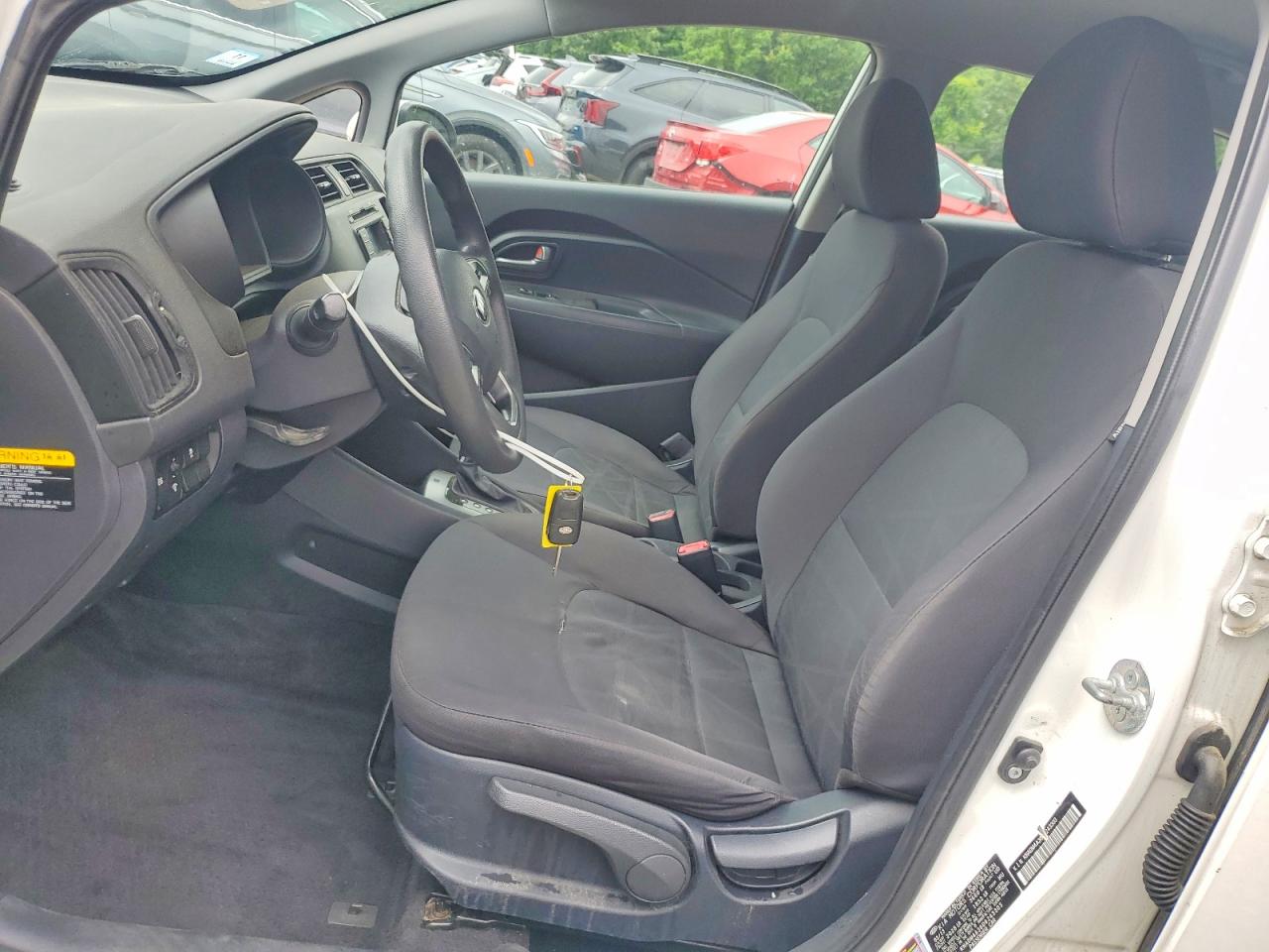 2013 Kia Rio Lx White vin: KNADM4A36D6243303