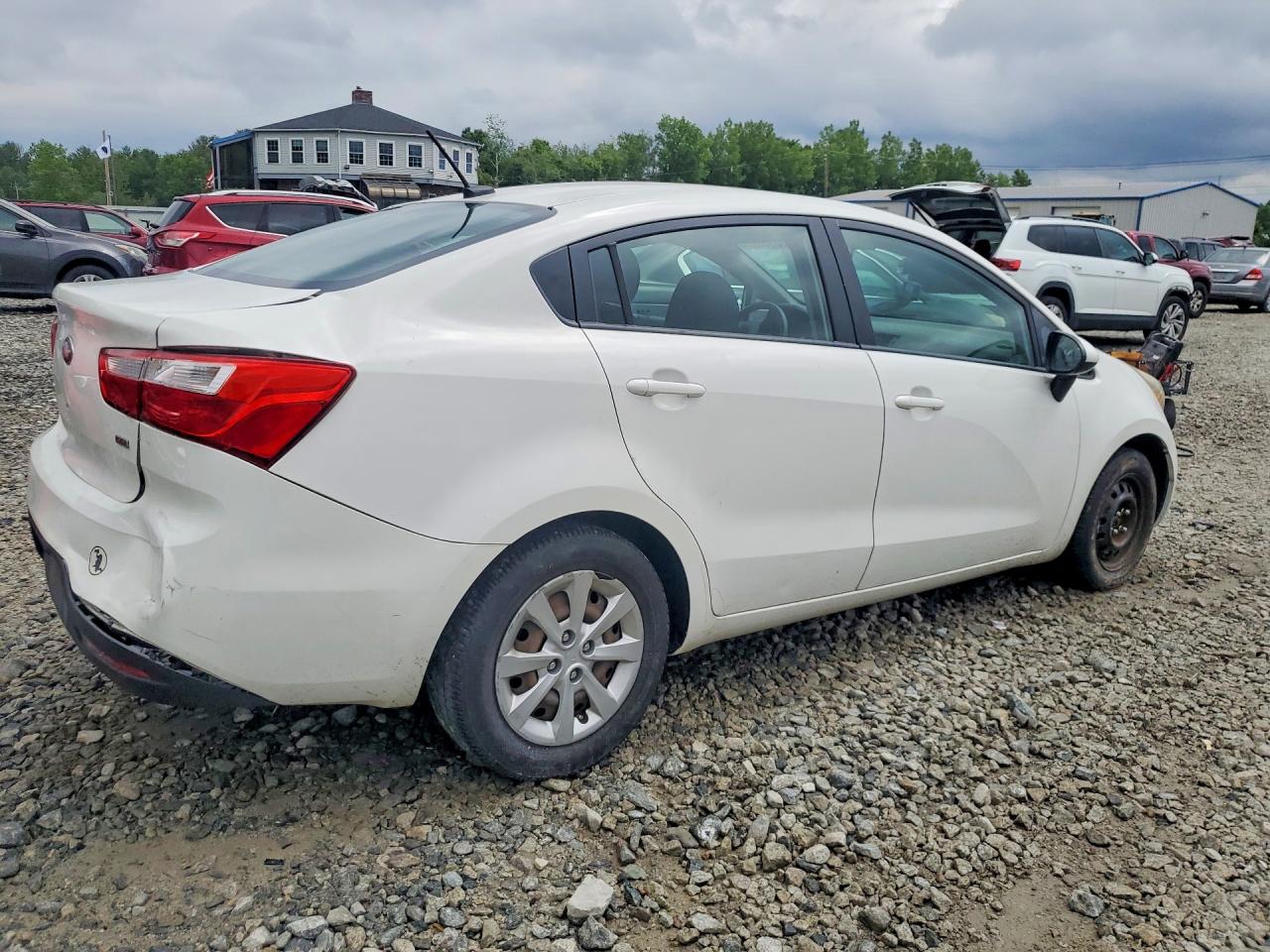 2013 Kia Rio Lx White vin: KNADM4A36D6243303