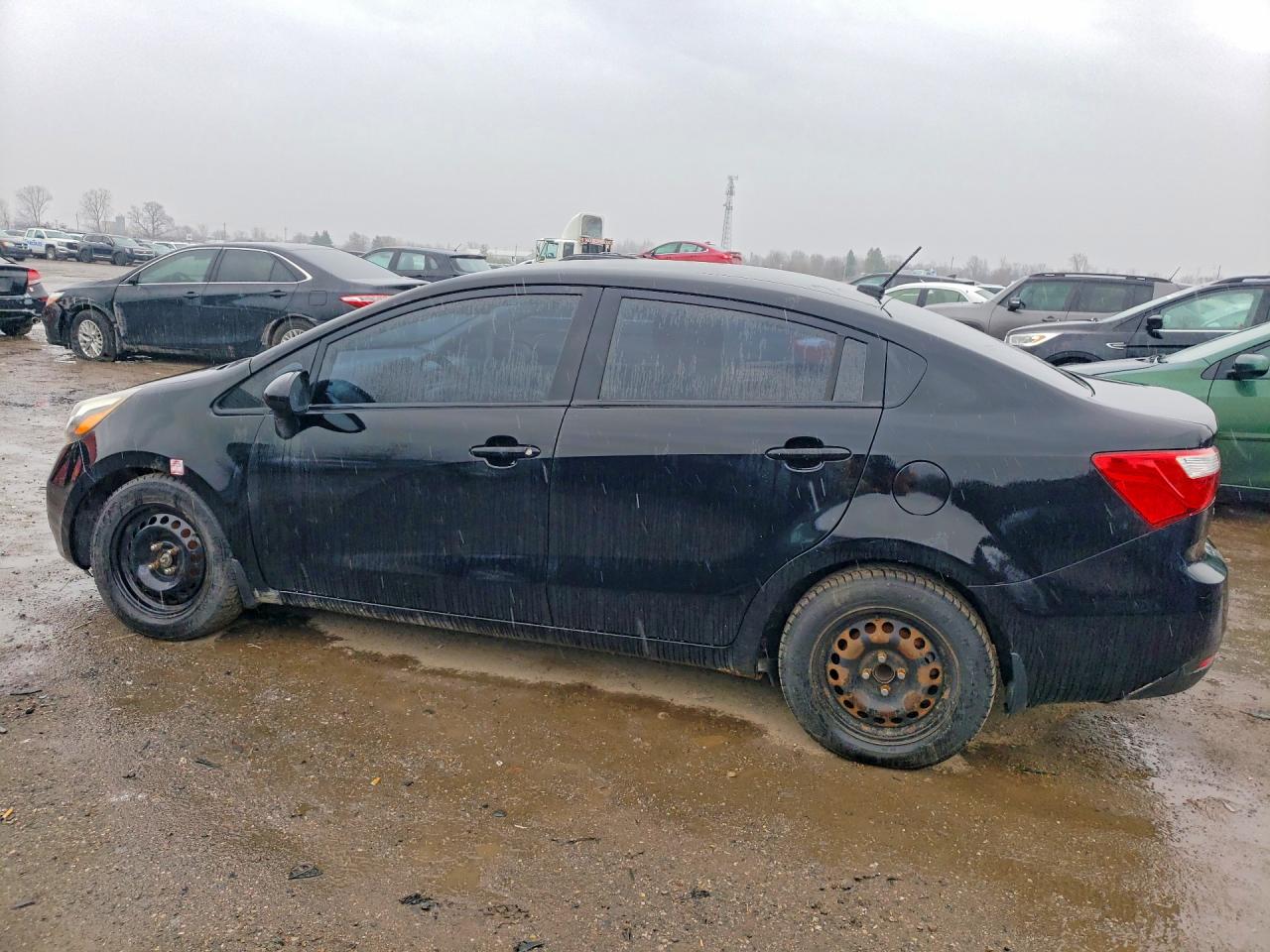 2013 Kia Rio Lx Black vin: KNADM4A36D6248310