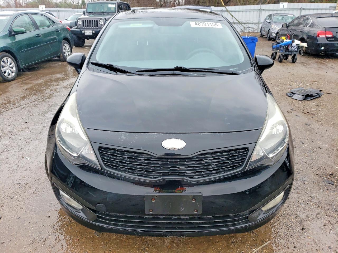 2013 Kia Rio Lx Black vin: KNADM4A36D6248310