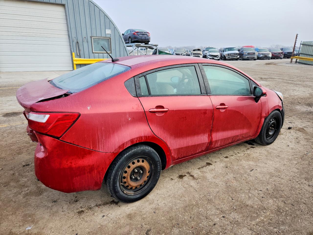 2013 Kia Rio Lx Red vin: KNADM4A36D6268167