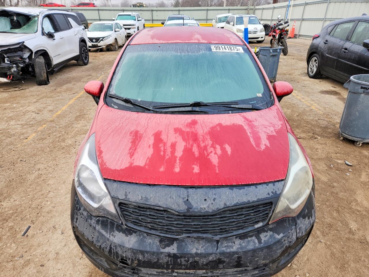 2013 Kia Rio Lx Red vin: KNADM4A36D6268167