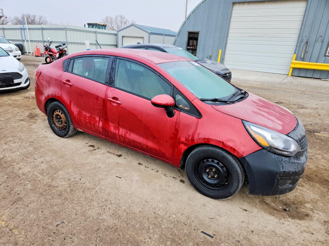 2013 Kia Rio Lx Red vin: KNADM4A36D6268167