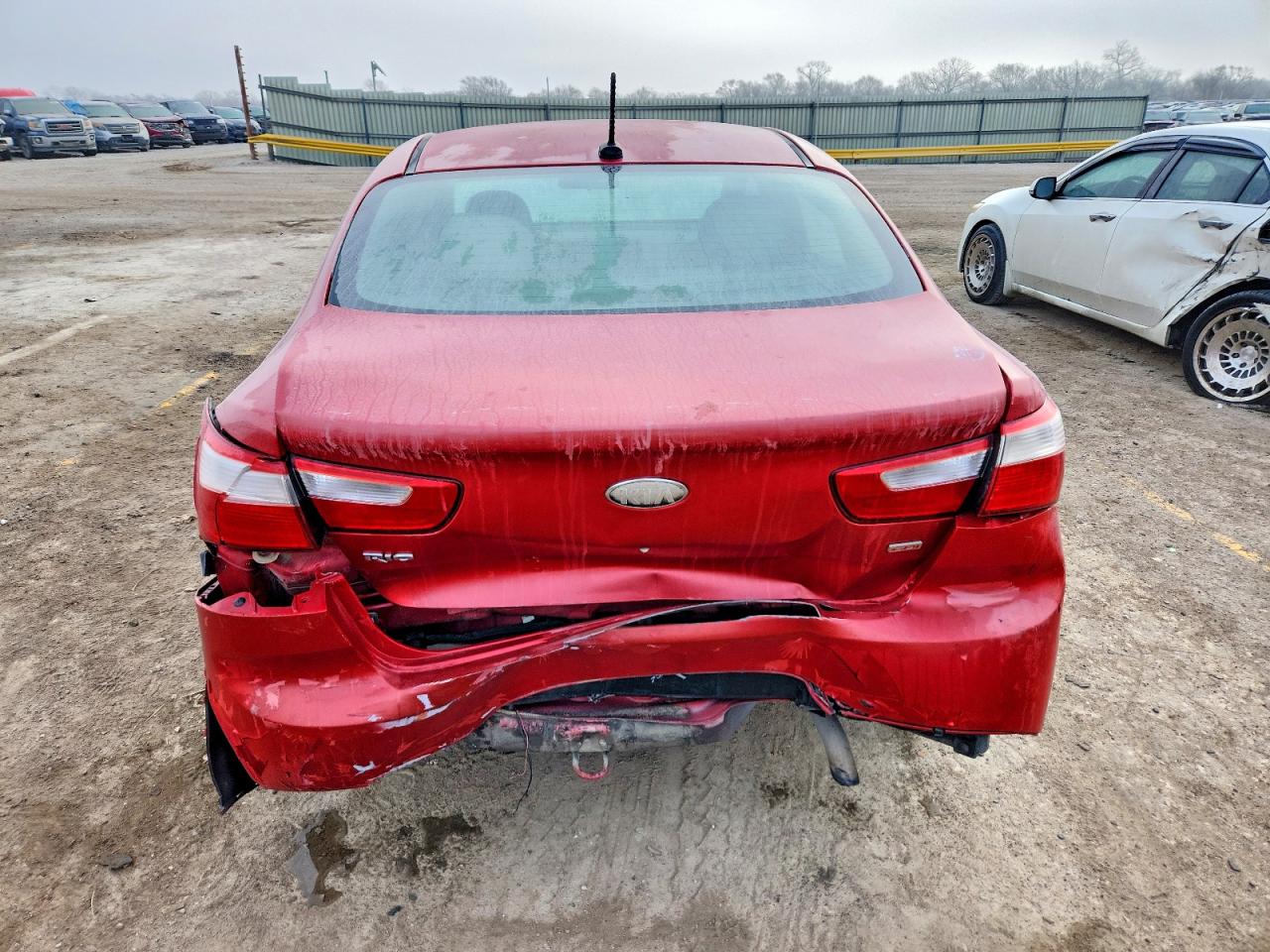 2013 Kia Rio Lx Red vin: KNADM4A36D6268167