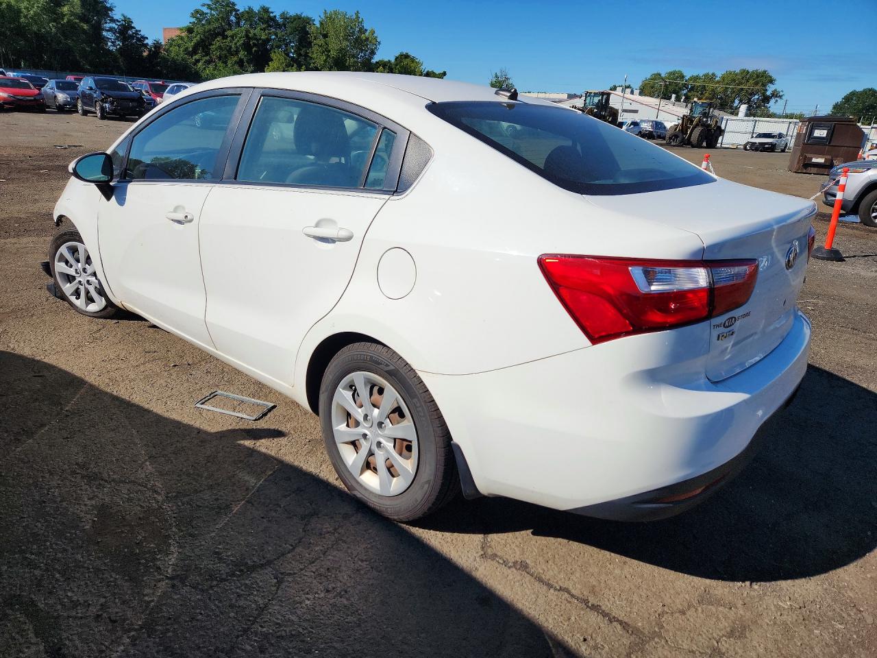 2013 Kia Rio Lx White vin: KNADM4A36D6305248