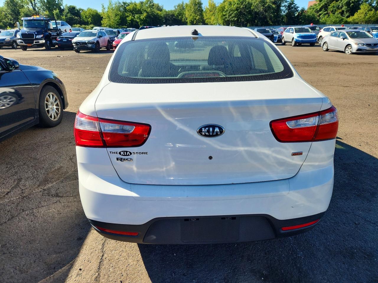 2013 Kia Rio Lx White vin: KNADM4A36D6305248