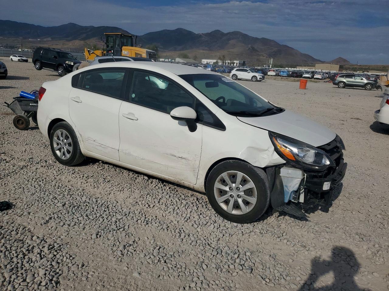2015 Kia Rio Lx White vin: KNADM4A36F6485110