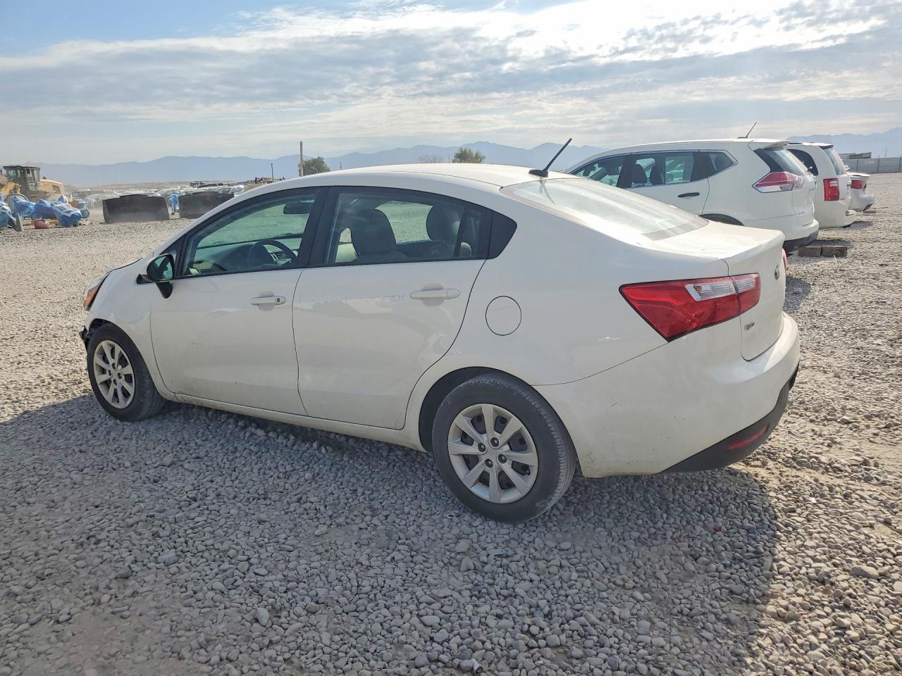 2015 Kia Rio Lx White vin: KNADM4A36F6485110