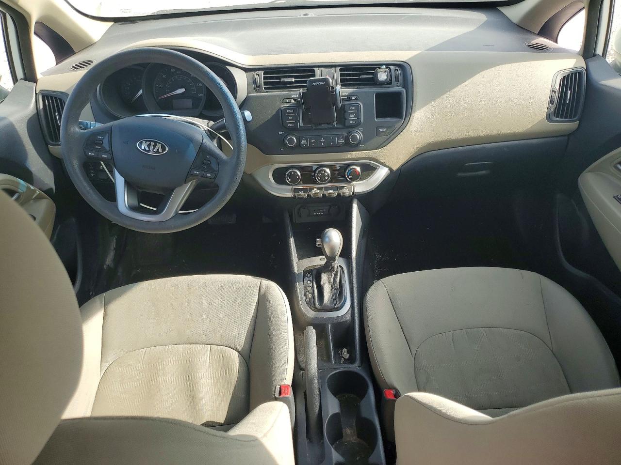 2015 Kia Rio Lx White vin: KNADM4A36F6485110