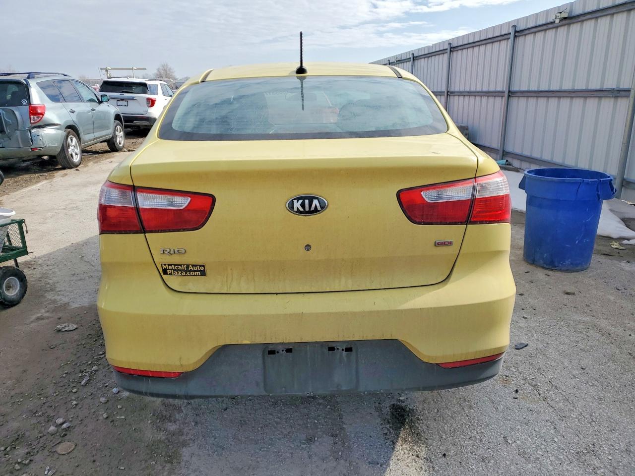 2016 Kia Rio Lx Yellow vin: KNADM4A36G6681890