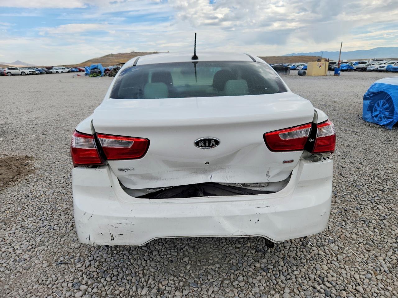 2012 Kia Rio Lx White vin: KNADM4A37C6061009