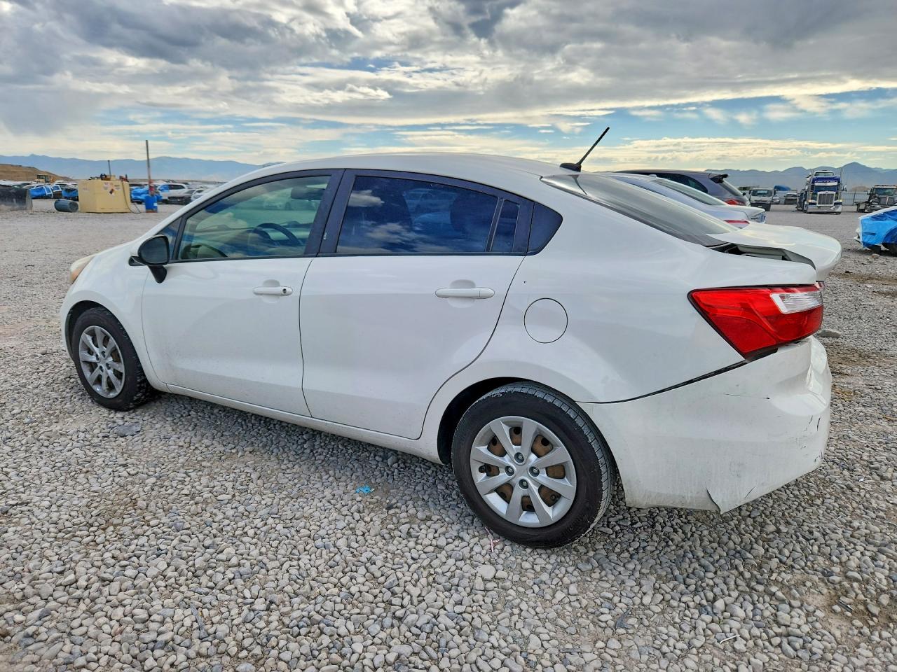 2012 Kia Rio Lx White vin: KNADM4A37C6061009