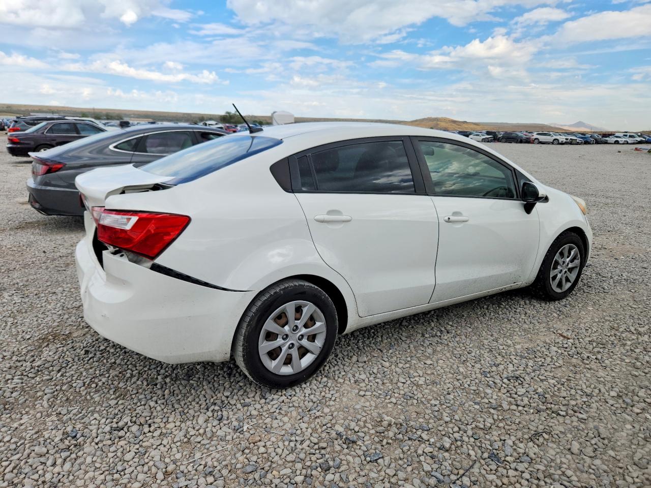 2012 Kia Rio Lx White vin: KNADM4A37C6061009