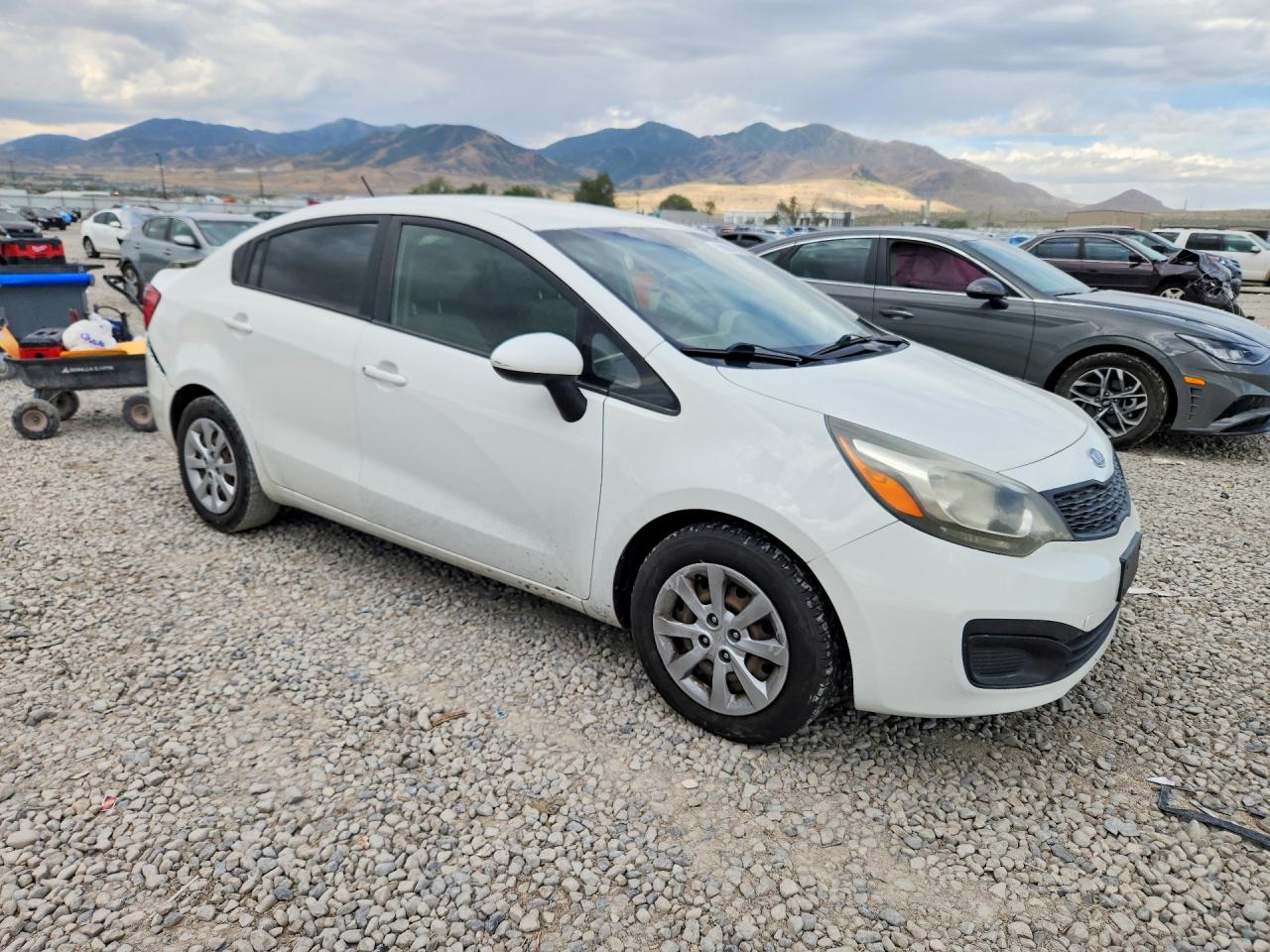 2012 Kia Rio Lx White vin: KNADM4A37C6061009