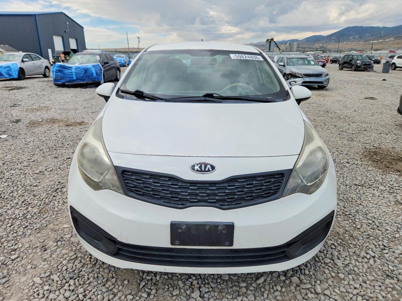 2012 Kia Rio Lx White vin: KNADM4A37C6061009