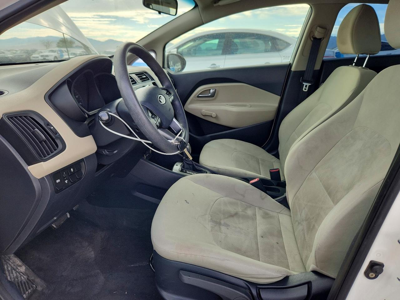 2012 Kia Rio Lx White vin: KNADM4A37C6061009