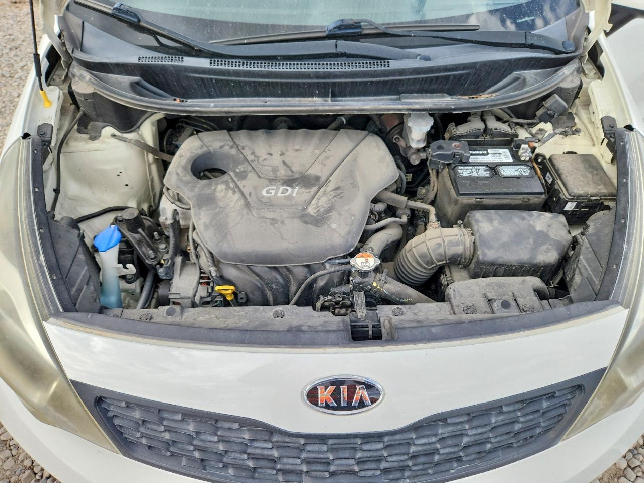 2012 Kia Rio Lx White vin: KNADM4A37C6061009