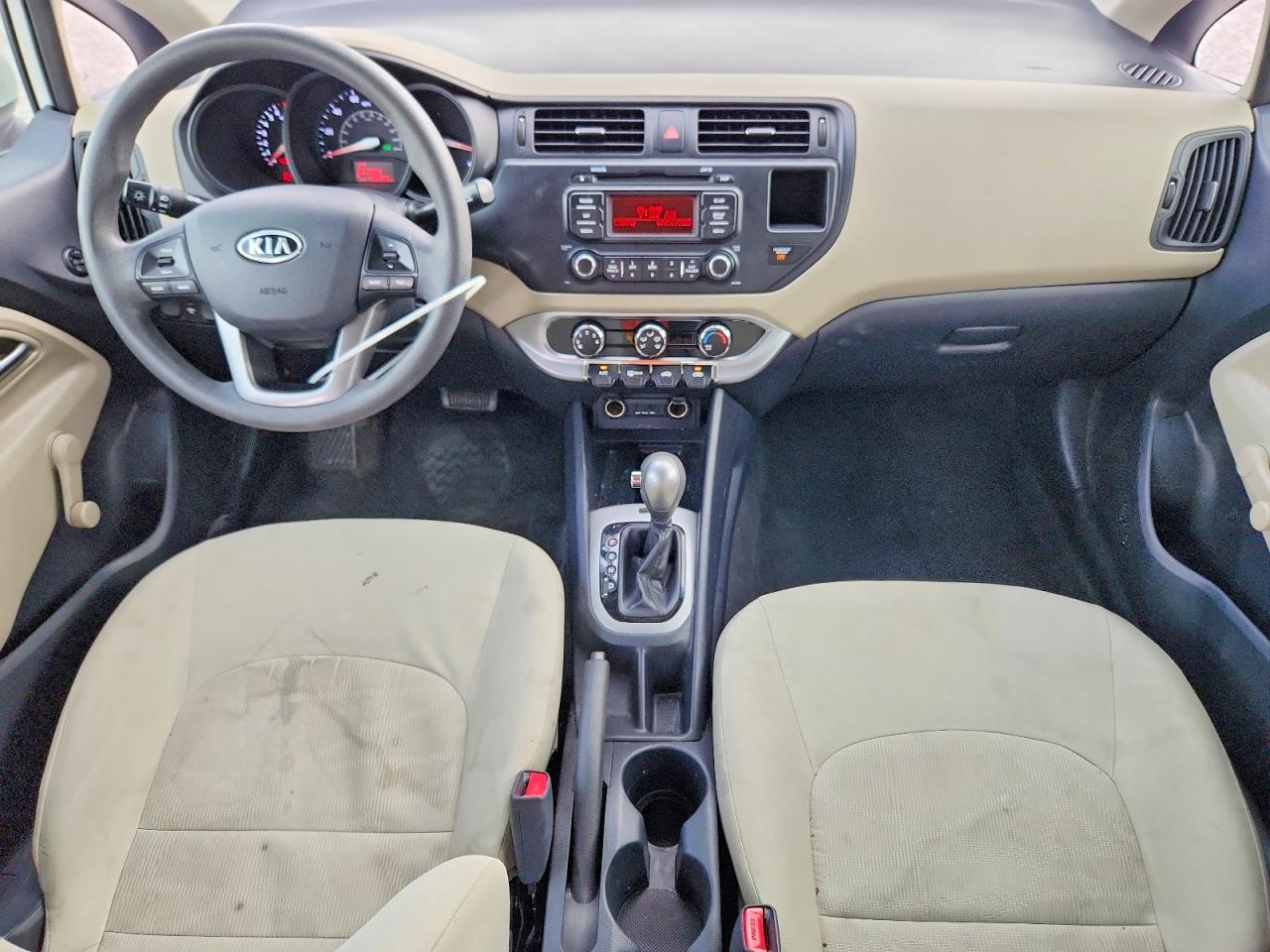 2012 Kia Rio Lx White vin: KNADM4A37C6061009