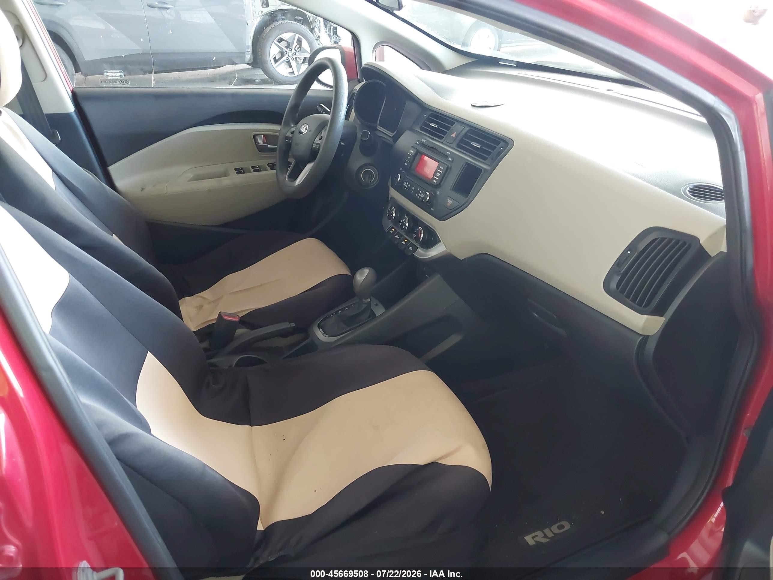 2013 Kia Rio Lx Red vin: KNADM4A37D6154761