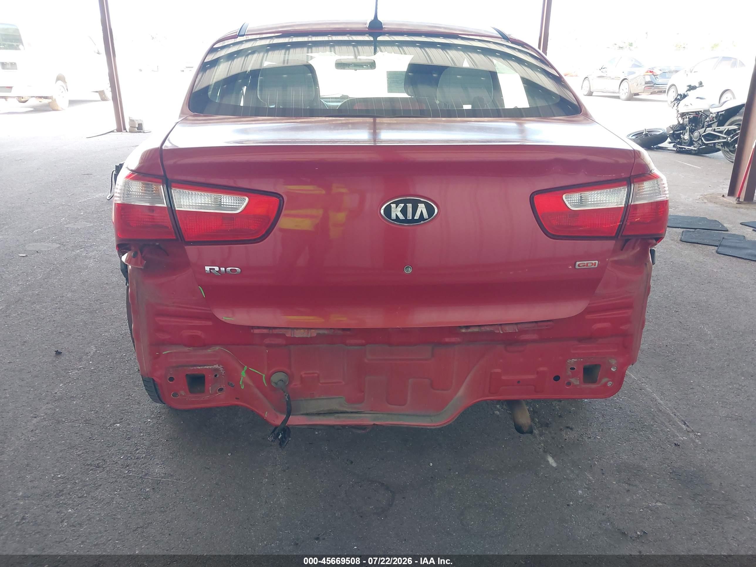 2013 Kia Rio Lx Red vin: KNADM4A37D6154761
