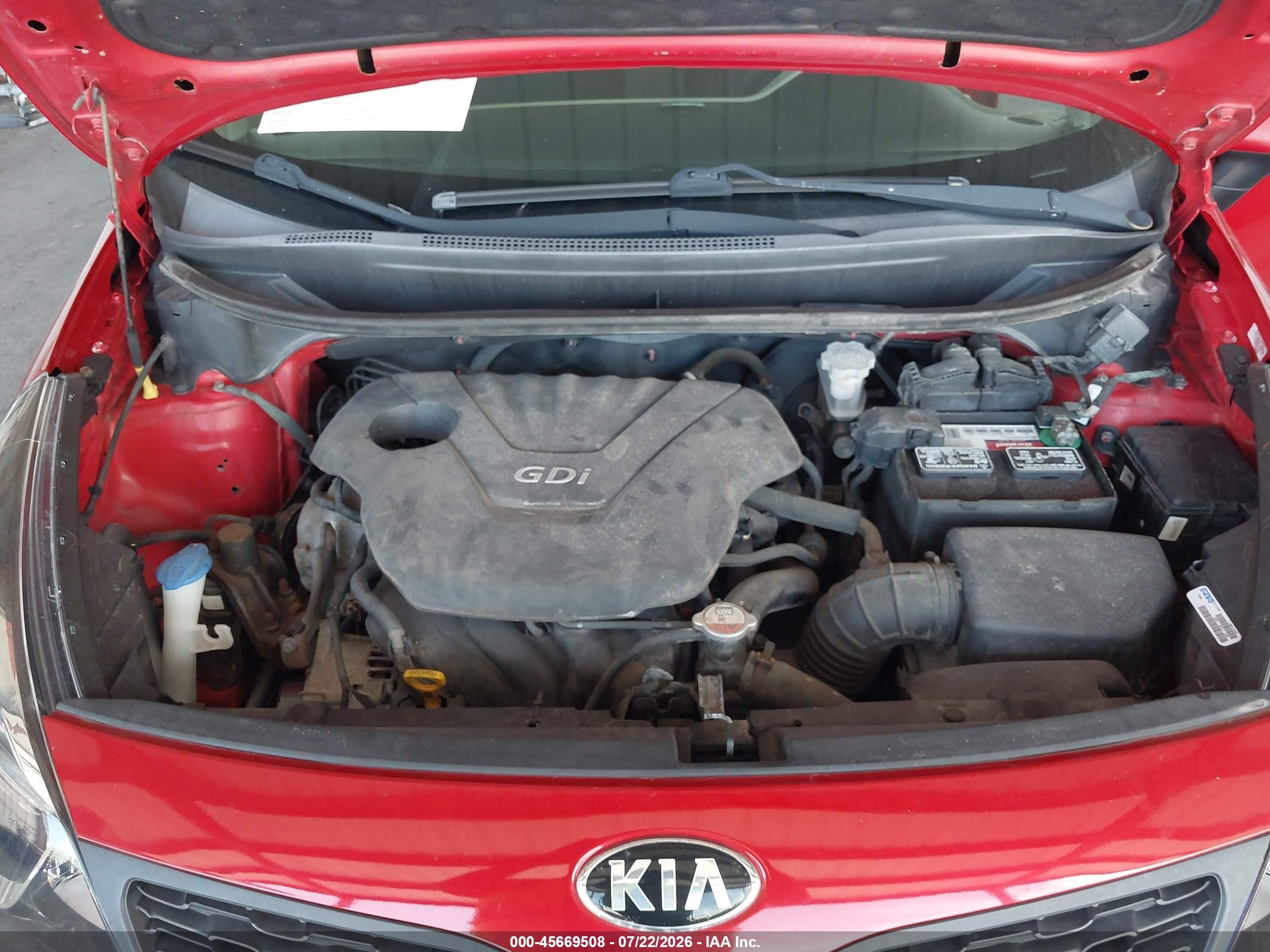 2013 Kia Rio Lx Red vin: KNADM4A37D6154761