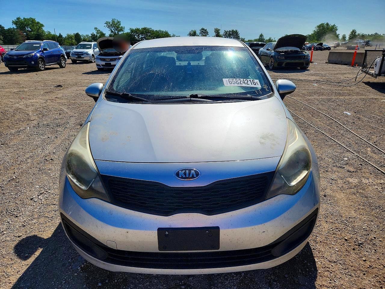 2013 Kia Rio Lx Silver vin: KNADM4A37D6159491