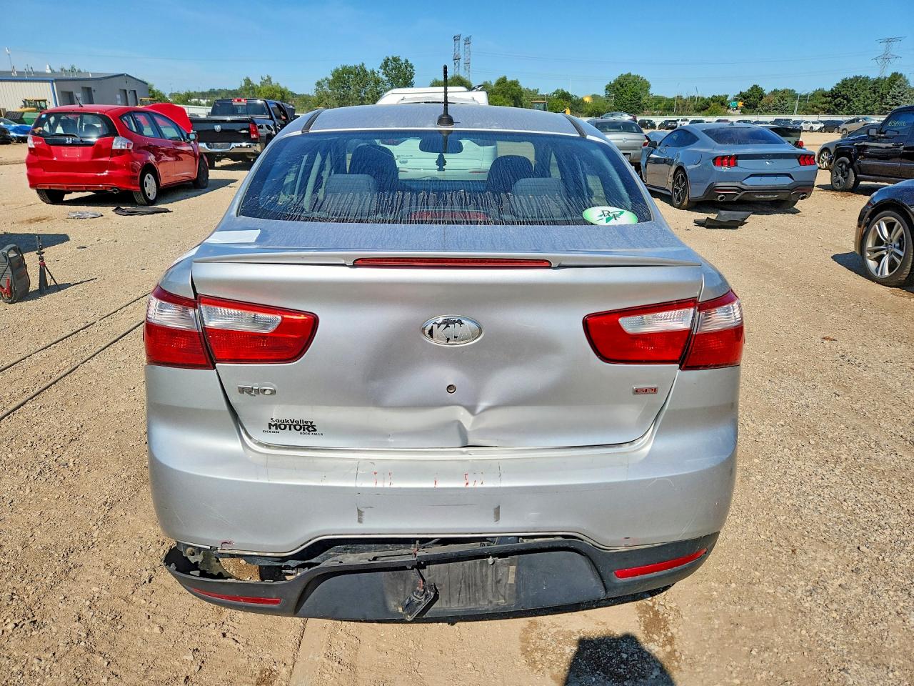 2013 Kia Rio Lx Silver vin: KNADM4A37D6159491