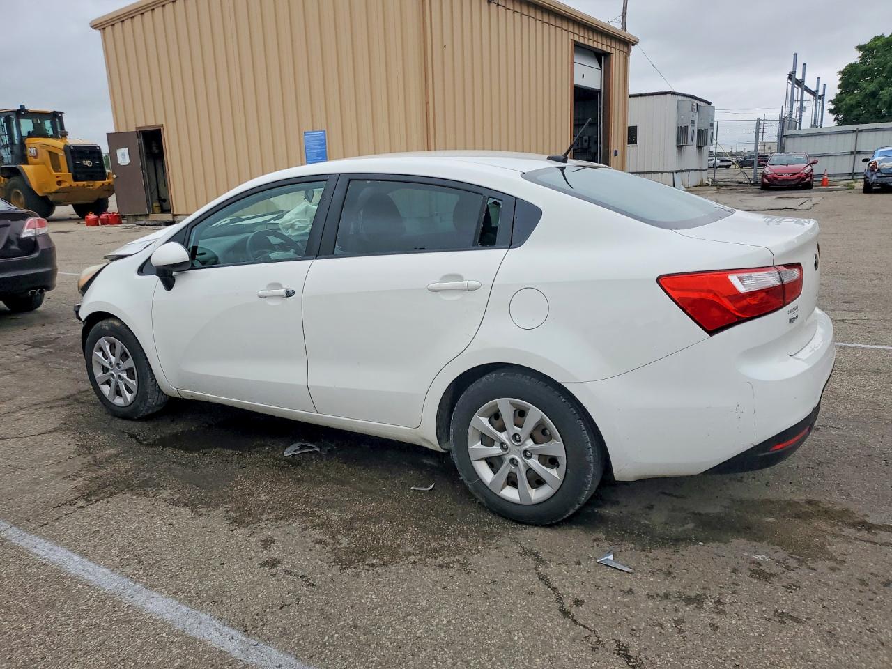 2013 Kia Rio Lx White vin: KNADM4A37D6170930