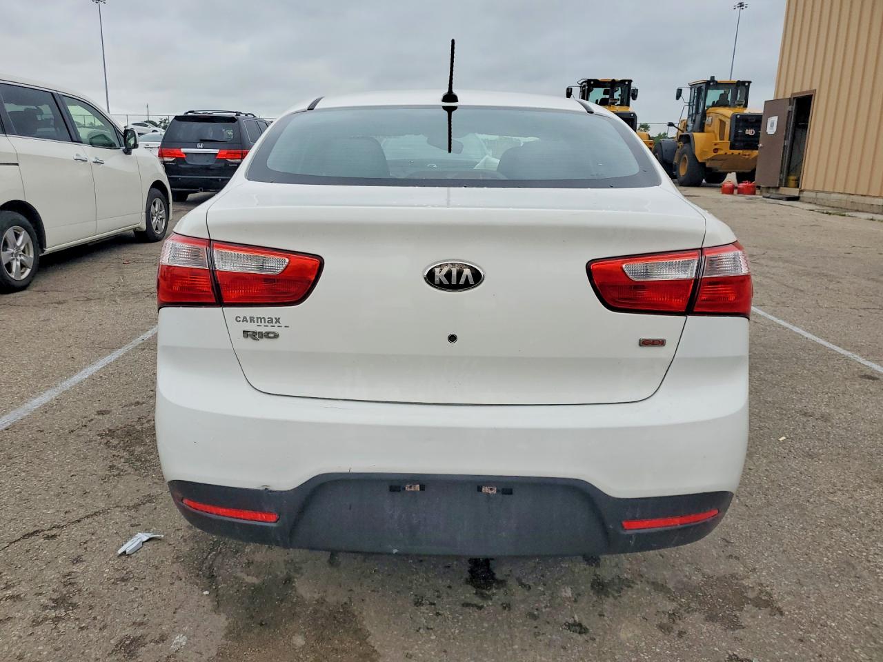 2013 Kia Rio Lx White vin: KNADM4A37D6170930