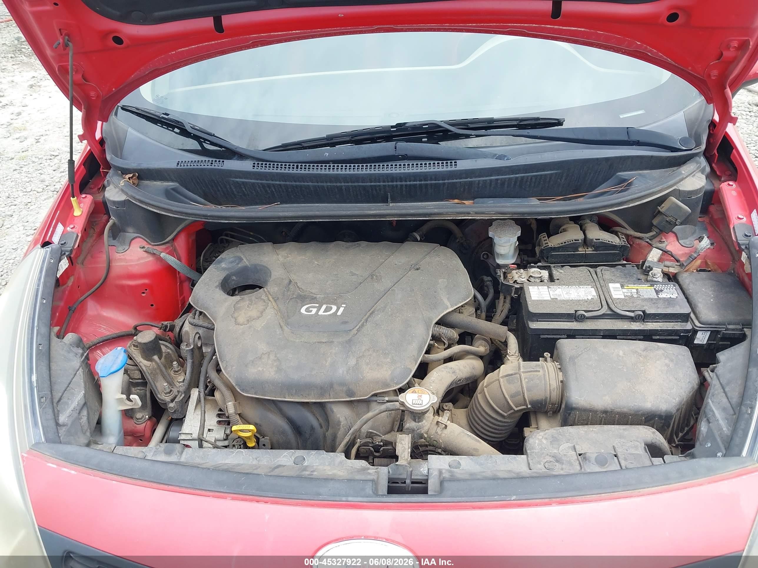 2013 Kia Rio Lx Red vin: KNADM4A37D6171625