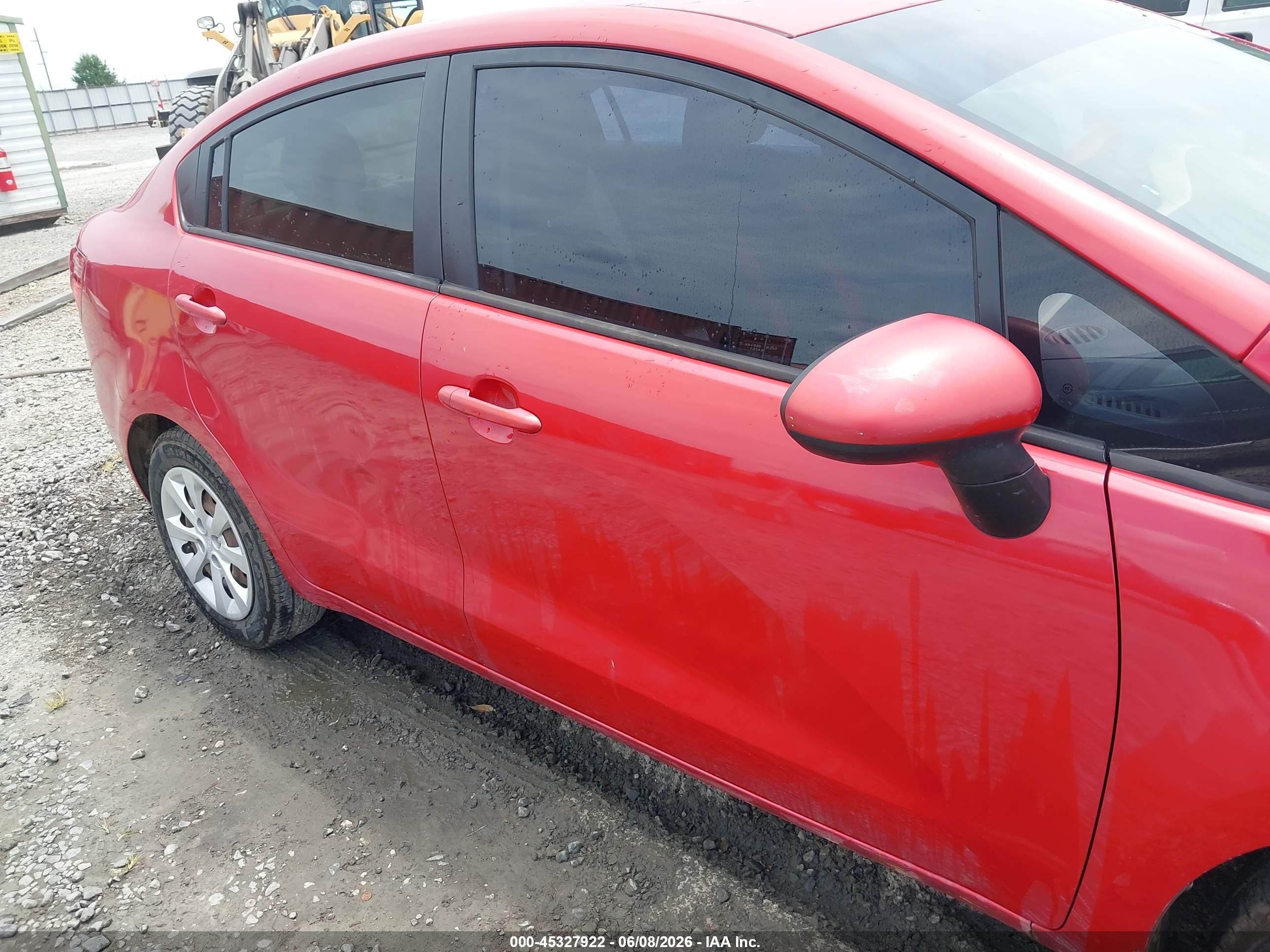 2013 Kia Rio Lx Red vin: KNADM4A37D6171625