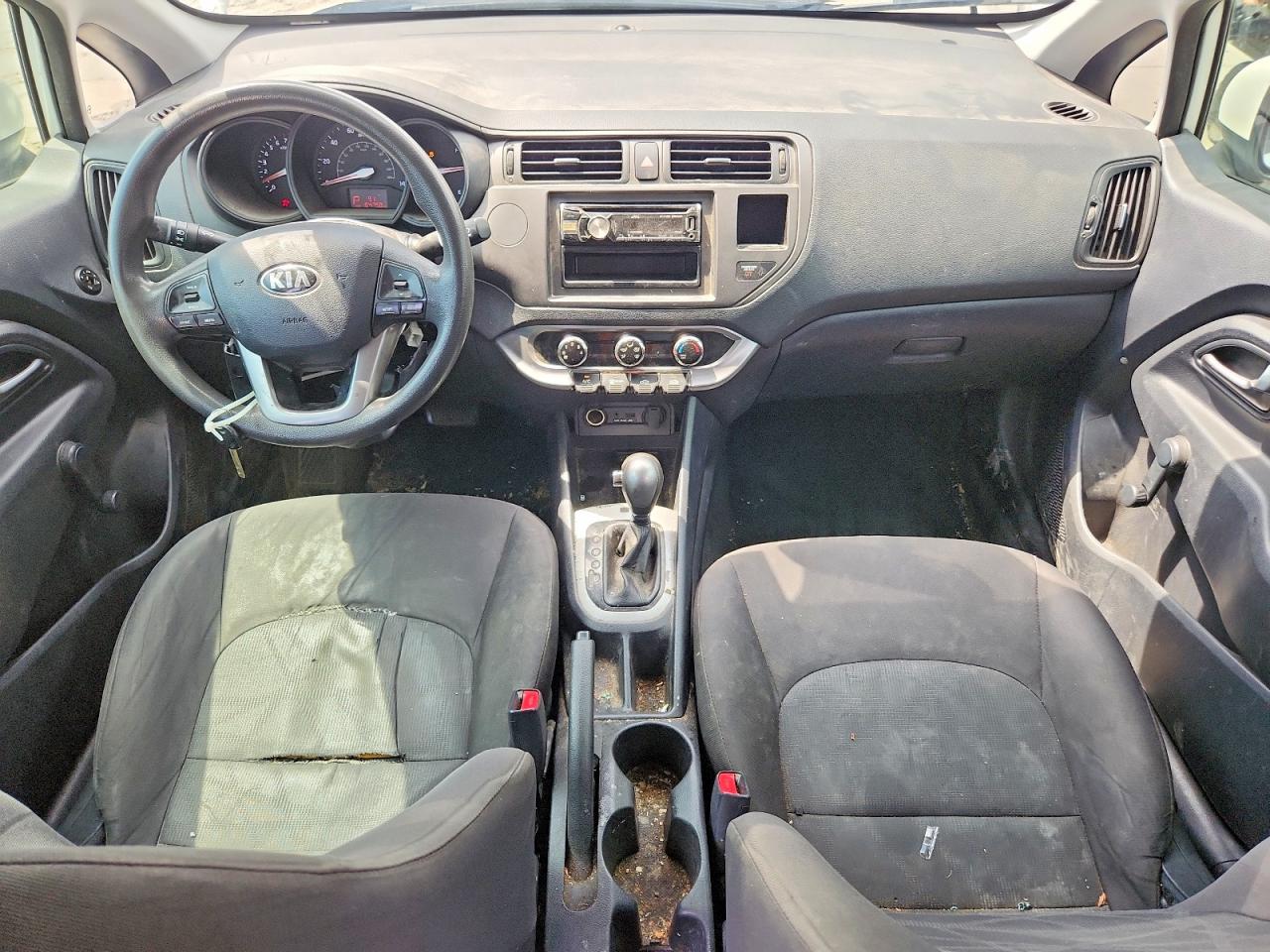 2013 Kia Rio Lx White vin: KNADM4A37D6177487
