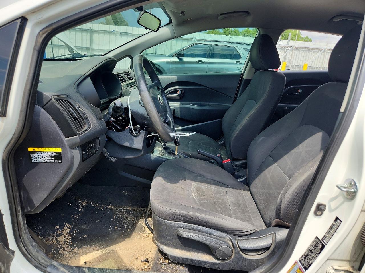 2013 Kia Rio Lx White vin: KNADM4A37D6177487
