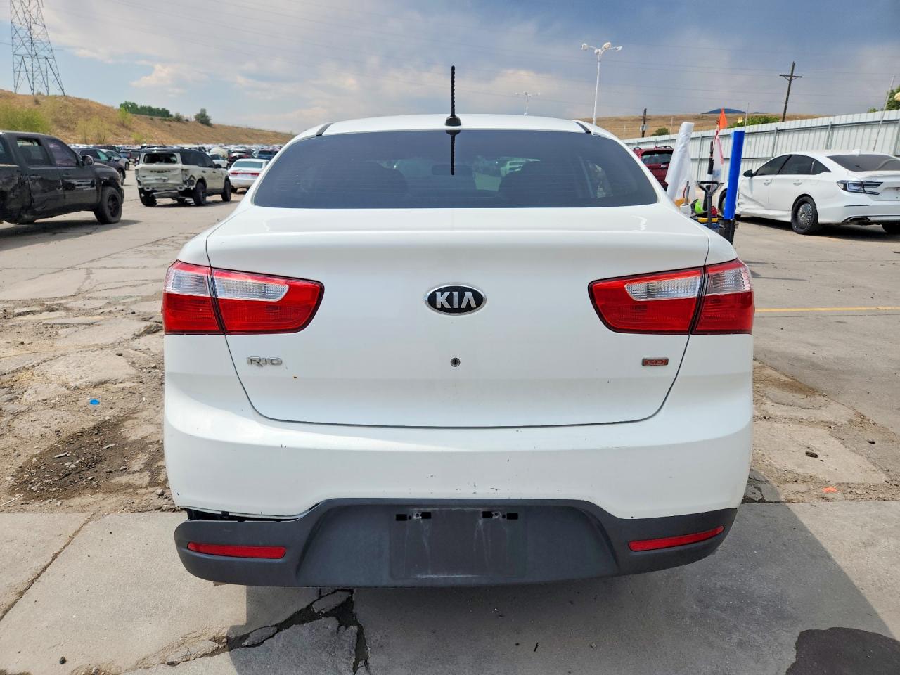 2013 Kia Rio Lx White vin: KNADM4A37D6177487