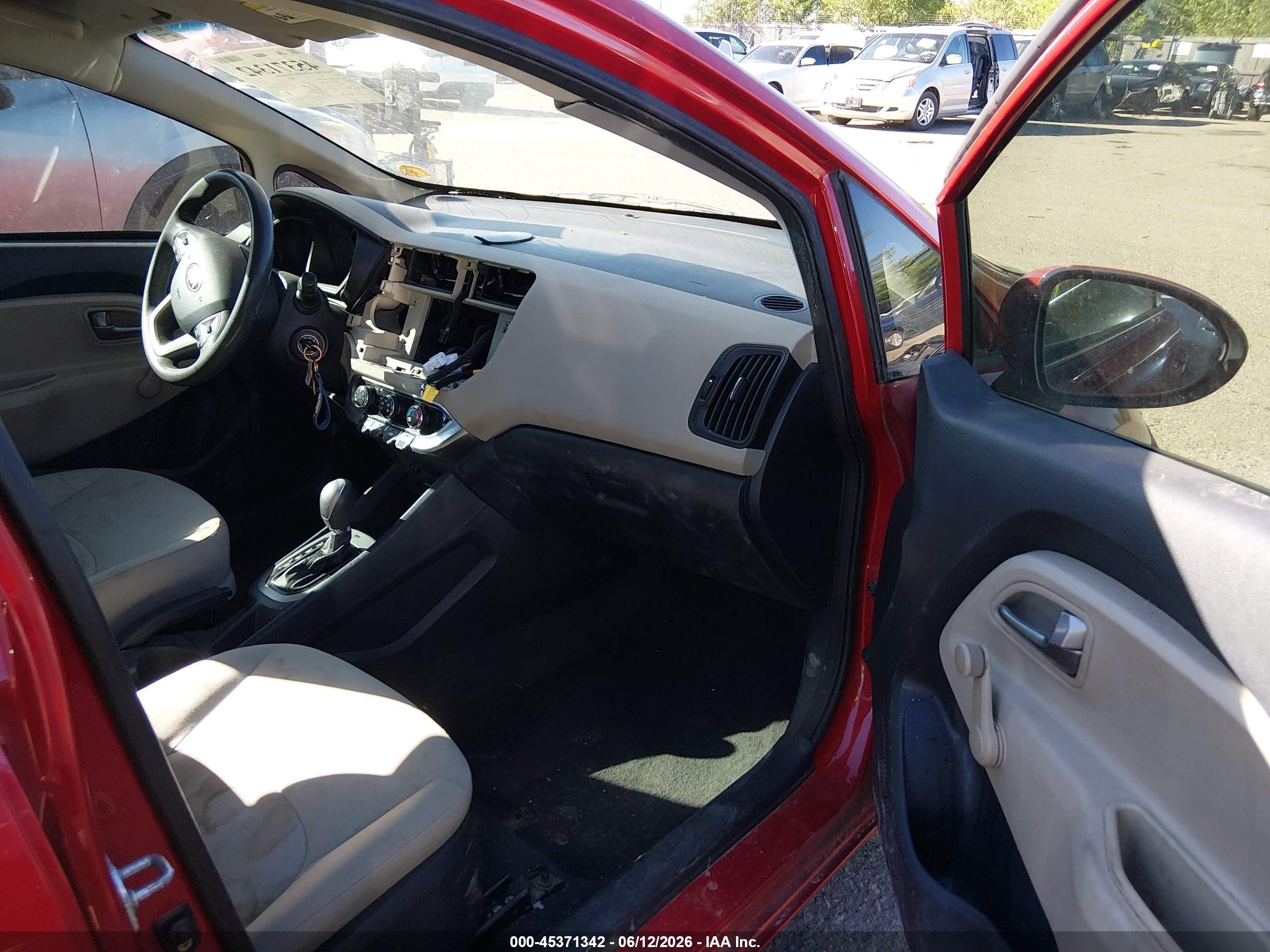 2013 Kia Rio Lx Red vin: KNADM4A37D6205966