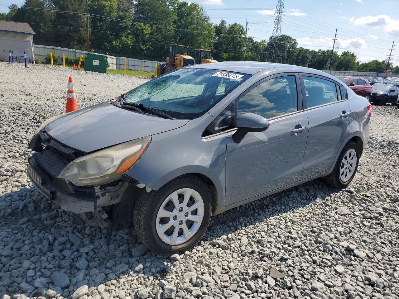 2013 Kia Rio Lx Серый vin: KNADM4A37D6230950
