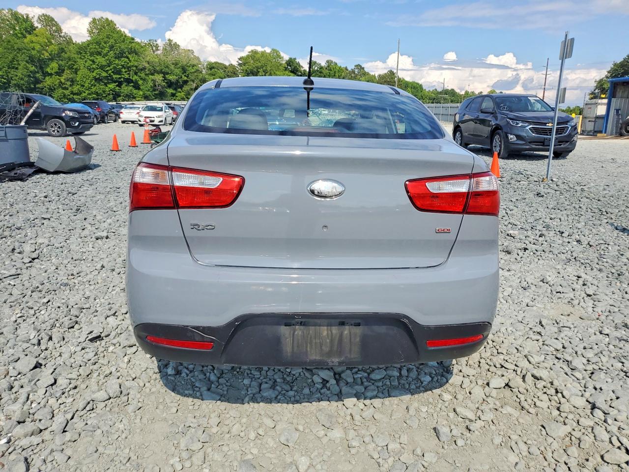 2013 Kia Rio Lx Gray vin: KNADM4A37D6230950