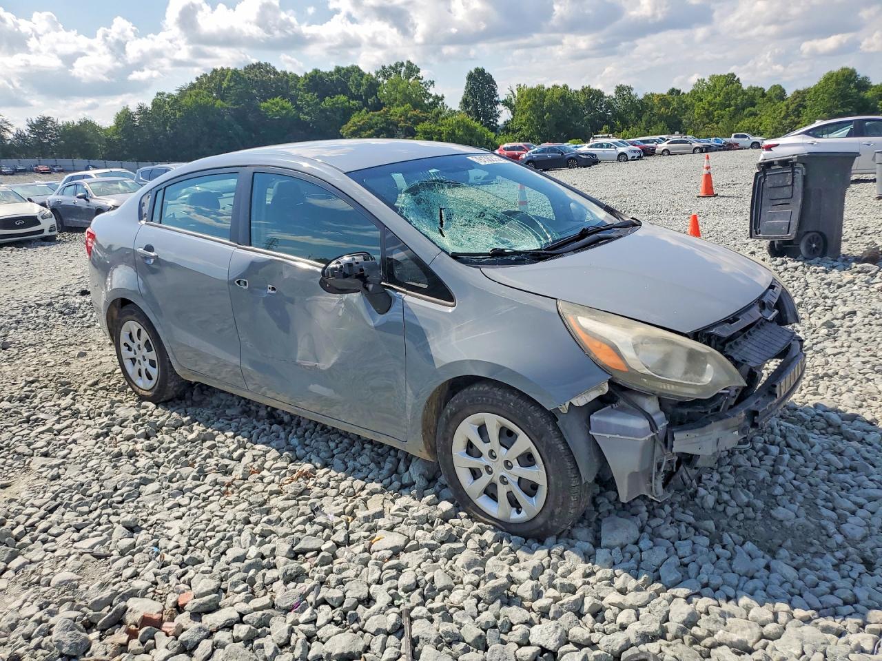 2013 Kia Rio Lx Gray vin: KNADM4A37D6230950